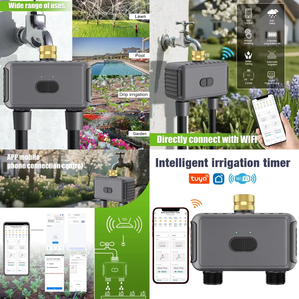 Wifi Irrigation Timer - WAP01 WiFi APP Control Dual Hose