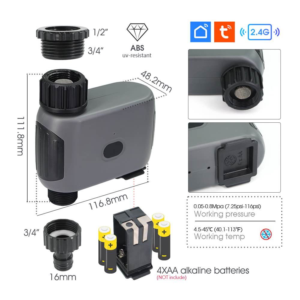 Tuya Smart Wifi Timer Misting  - đánh giá và giá Wifi Irrigation Timer
