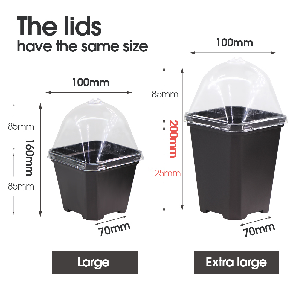 Sturdy Black Planter Pots with - đánh giá và giá Smart Garden Domes