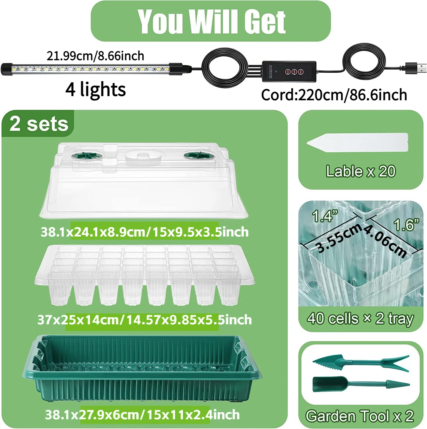 2 Packs, Seed Starter Trays Wi - đánh giá và giá Smart Garden Domes