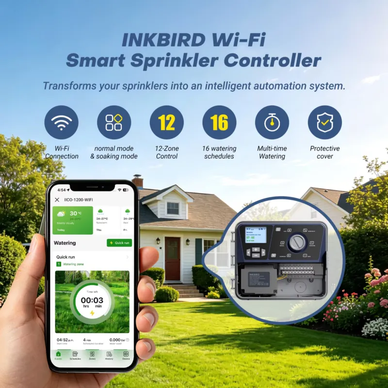Inkbird 12 Station Smart Sprin - đánh giá và giá Wifi Irrigation Timer