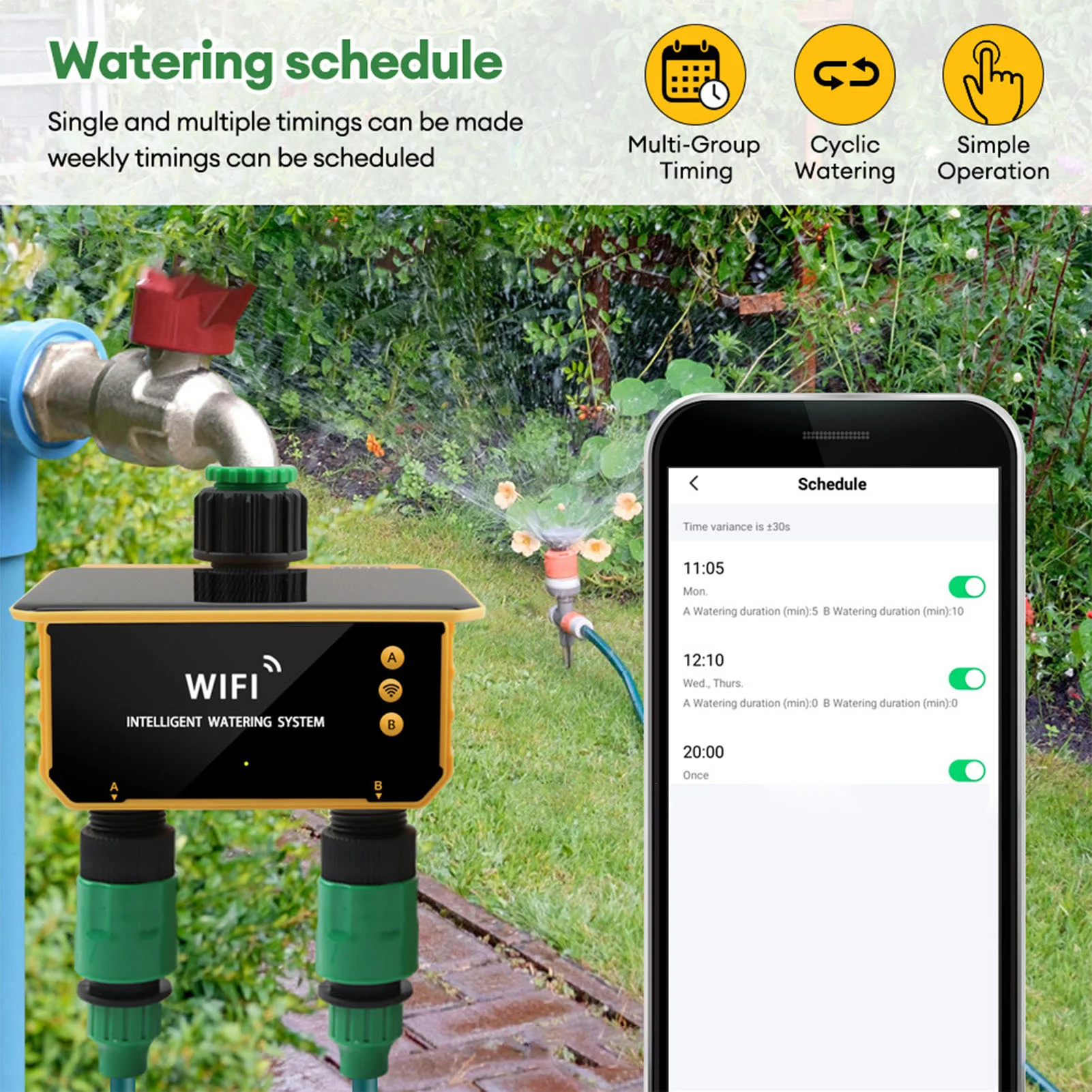 Solar WiFi Smart Irrigation Ti - đánh giá và giá Wifi Irrigation Timer