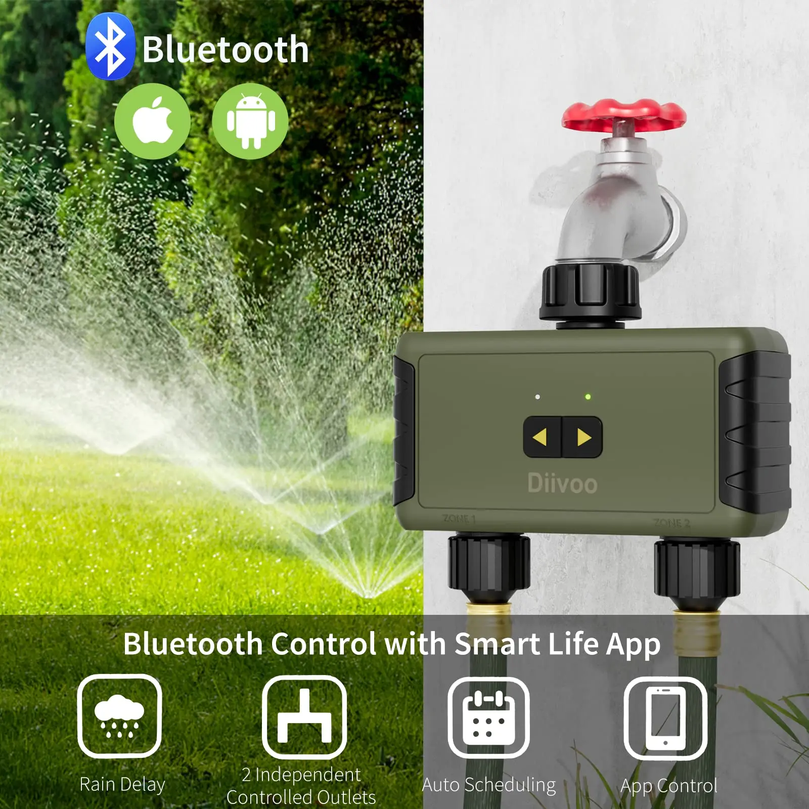 Diivoo Timed Sprinkler for Blu - đánh giá và giá Smart Garden Accessories