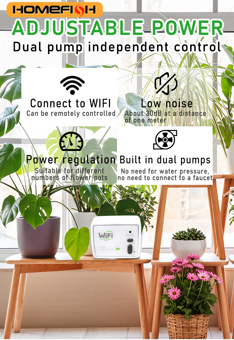 HOMEFISH WIFI Smart Dual Pump  - đánh giá và giá Smart Garden Domes
